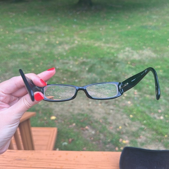 CHANEL 3096-B RECTANGULAR FULL RIM EYEGLASS FRAMES BLACK 52-16-135 - Picture 9 of 16